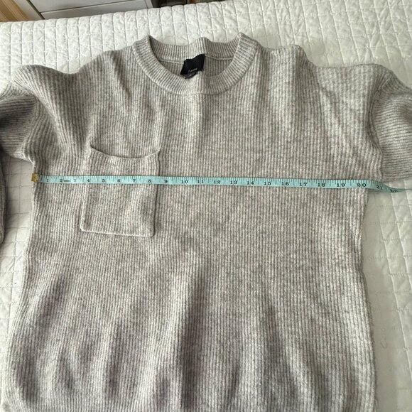 Lumière Ribbed Knit Sweater M Acrylic/Nylon/Polyester Casual Pullover With - Picture 9 of 9